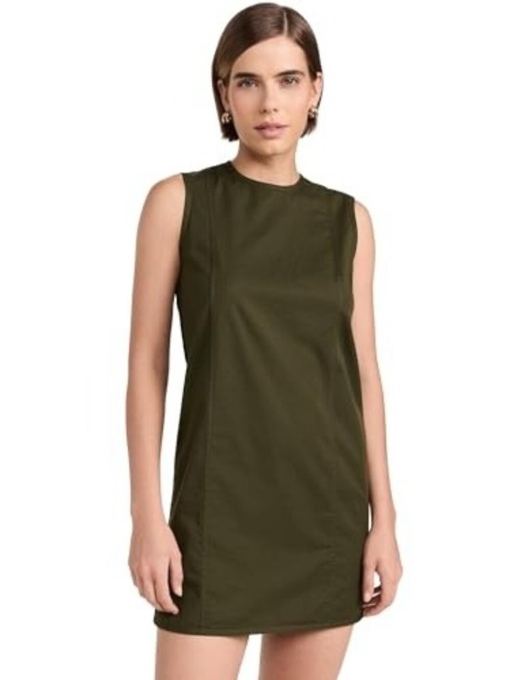 Theory Women's Crewneck Sleeveless Stretch Cotton Minidress Size 0 New with Tag